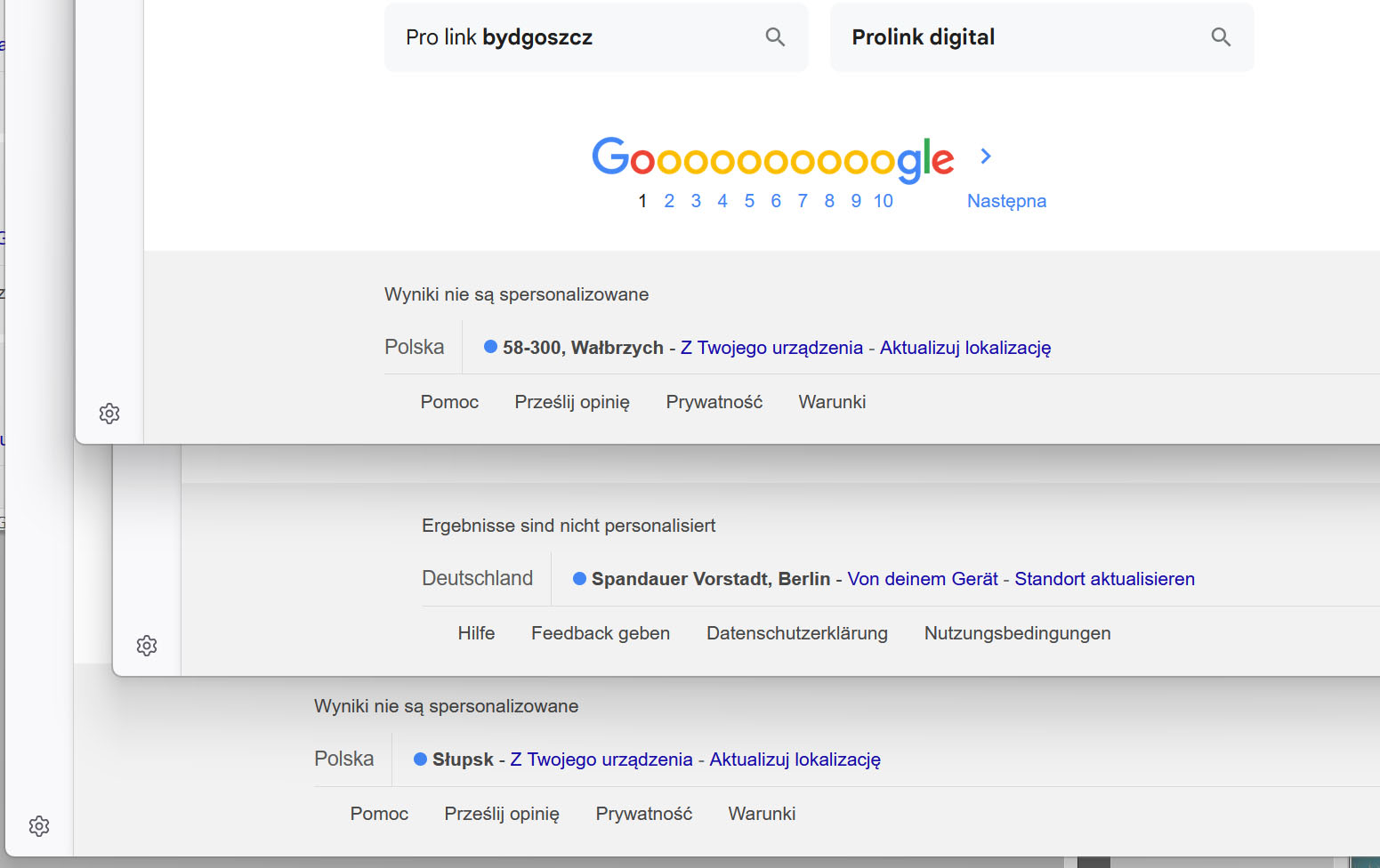 Lokalne wyniki Google (SERP)